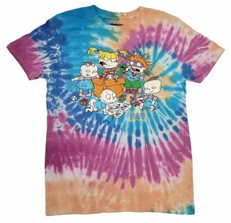 Купить Nickelodeon Rugrats Tie Dye 80s 90s Cartoon T-shirt н
