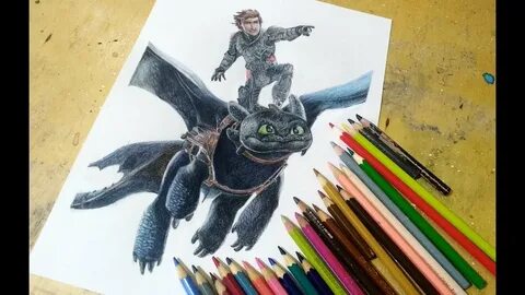 Drawing Hiccup and Toothless - How To Train Your Dragon 3 - 