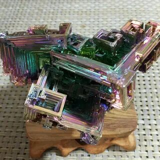 Rare Rainbow Titanium Bismuth Specimen Mineral Gemstone Crys