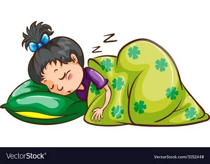 A girl sleeping soundly Royalty Free Vector Image