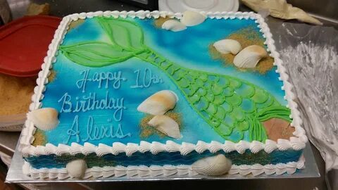 Mermaid Sheet Cake Mermaid birthday cakes, Mermaid sheets, M