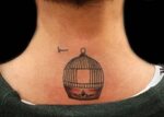 фото тату птица в клетке 02.01.2019 № 049 -bird cage tattoo-