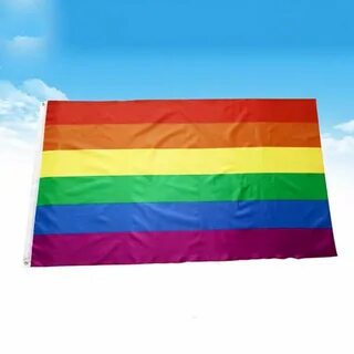 150x90CM Colorful Rainbow Flag Lightweight Polyester Gay Par