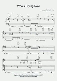 Who's Crying Now Piano Sheet Music OnlinePianist