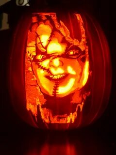 2010-Chucky Pumpkin carving for Halloween Mark Ratliff Flick