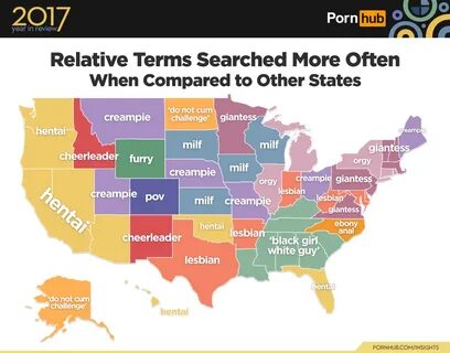 See your state's most popular search term on Pornhub