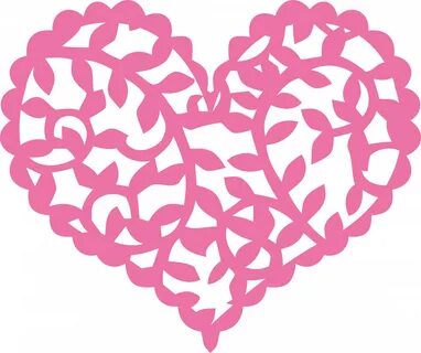 Lace Heart Stencil - Lace Heart Svg Free - Original Size PNG