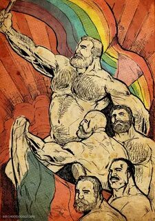 Pin on Beardy Bears, Oh My! Gay male illustrations, art and 