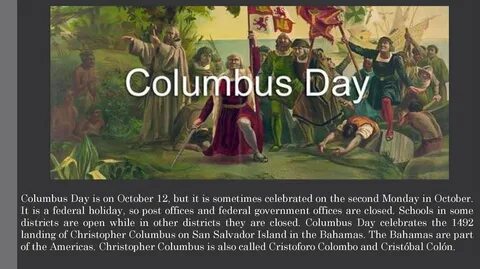 Columbus Day - презентация онлайн