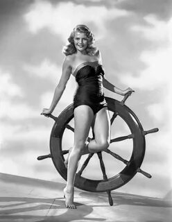 Unknown - Rita Hayworth Pinup at the Helm Fine Art Print For