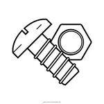 Nut And Bolt Coloring Page Ultra Pages Sketch Coloring Page