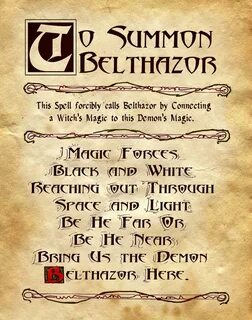 To Summon Belthazor Charmed Book of Shadows Wiki Fandom