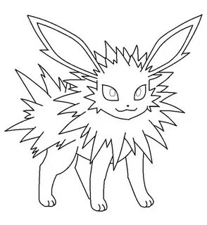 Jolteon Is Smiling Coloring Page : Kids Play Color Pokemon c