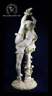 Swan. Standing Female Nude Contortionist Classical Sculpture