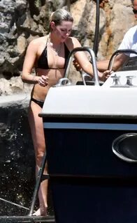 KRISTEN STEWART in Bikini at a Boat at Amalfi Coast 07/14/20