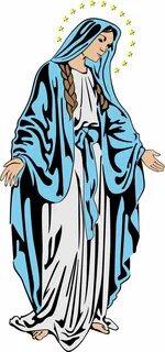 mary mother with rosary - Clip Art Library