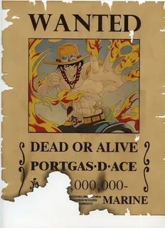 "Portgas D. "Firefist" Ace Wanted Poster" by PackieK Redbubb