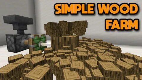 EASIEST Automatic Wood Farm Tutorial - Minecraft Bedrock 1.1