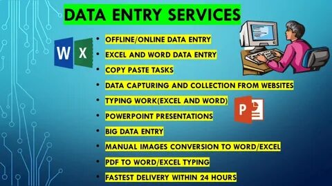 I will provide fastest devilry on any type of data entry on 