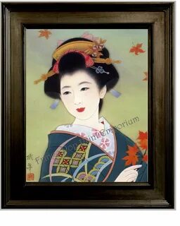 Japanese geisha girl prints