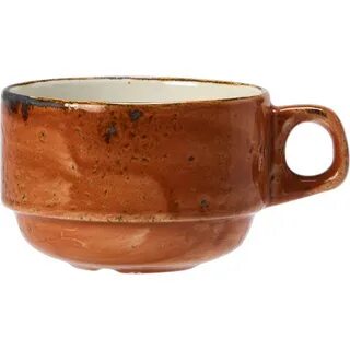 Чашка чайная "Крафт Терракота";фарфор;285мл;D=90,H=65мм;терр