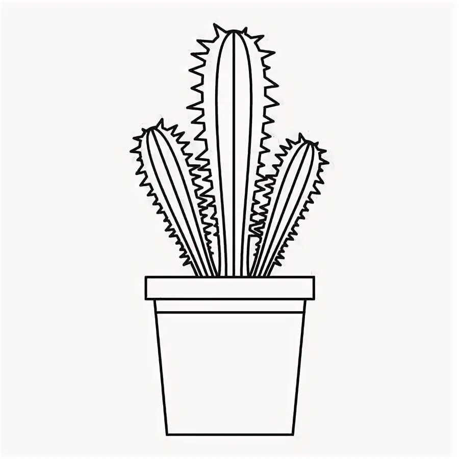 Flower Cactus Icon. Outline Flower Cactus Vector Icon For We