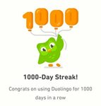 1000 Day Streak - Duolingo
