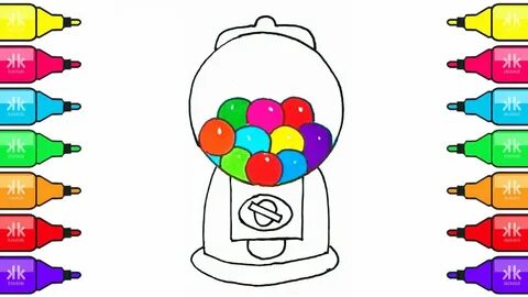 Bubble Gum Coloring Book Drawing Gumball Machines Coloring P