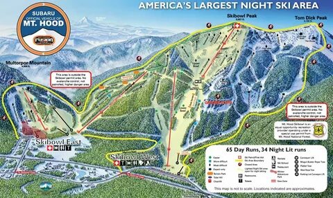 Mt Hood Skibowl Trail Map Skiing Trail maps, Mt hood skiing,