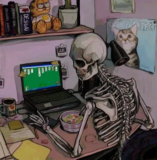 stfu I’m playing solitaire" Skeletons Know Your Meme