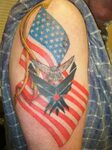 Best American Tattoo Ideas for men on shoulder - Tattoos Era