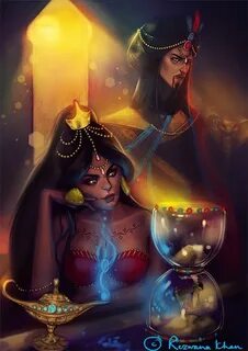 Jafar and Jasmine. Disney fan art, Dark disney, Disney anima