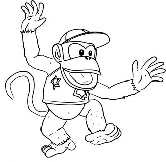 Donkey Kong And Diddy Kong Coloring Pages Mclarenweightlifti