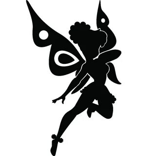 Wall decal Silhouette fairy Fairy silhouette, Silhouette vec