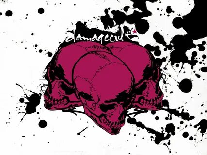 Pink and black skull graphic art HD wallpaper Wallpaper Flar