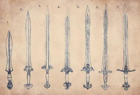 Elven Sword Evolution by Merlkir on DeviantArt Sword tattoo,