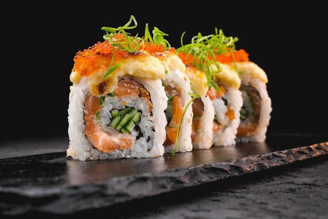 Рецепт суши запеченные с красной рыбой фото 32