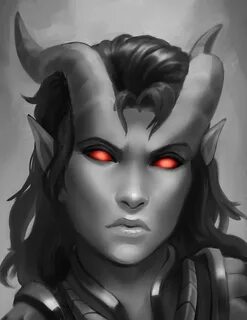 Female Tiefling Character portraits, Dungeons and dragons ch