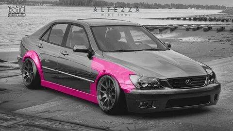 Wide body kit for Toyota Altezza, Lexus is200, is300 車