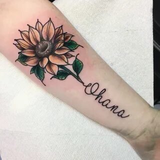 #ohanatattoo #ohana #tattoo #sunflowertattoo #sunflower #tra