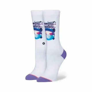Stance Womens Permanent Vacation Socks White - 50-50 Skate S