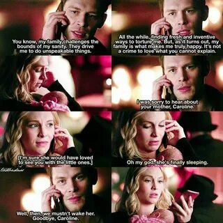 Klaus and caroline 7x14 Vampire diaries funny, Vampire diari