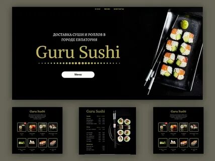 Веб-сайт для доставки японской кухни by Lilia Breg on Dribbb