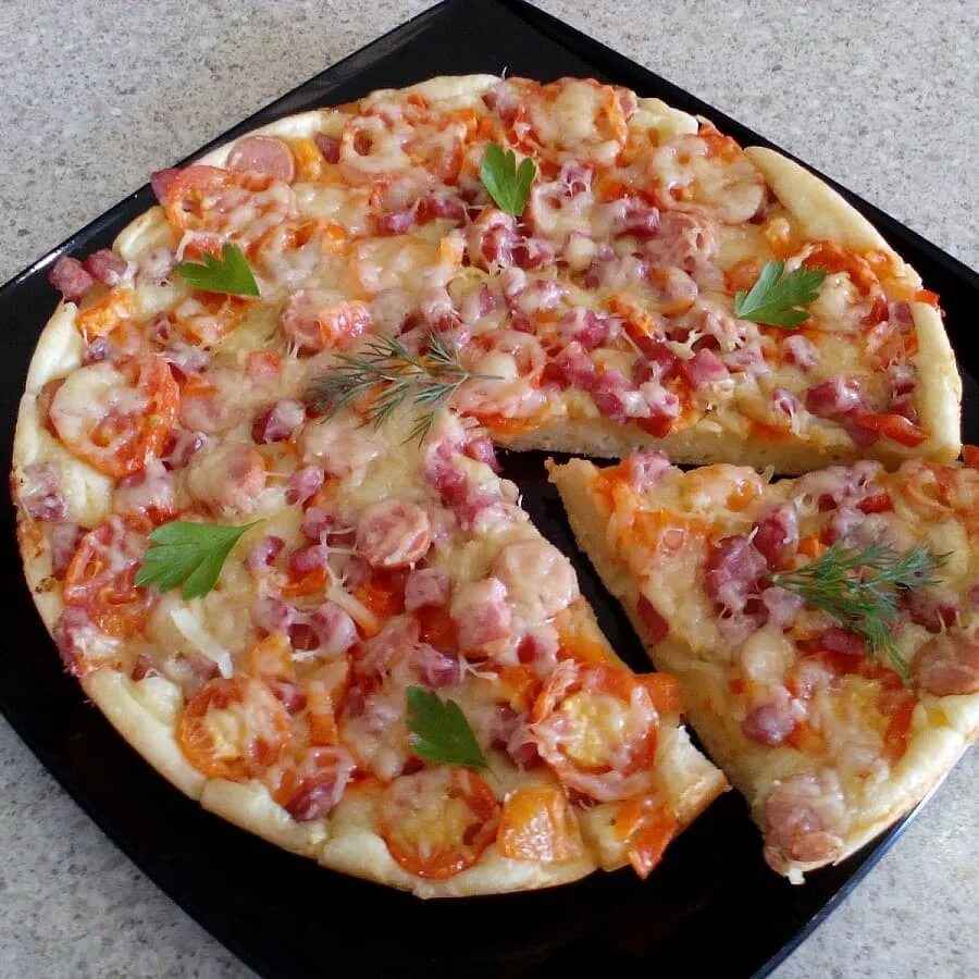 быстрая пицца в духовке сметана майонез фото 117