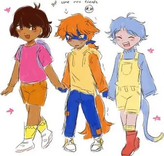 Dora the explorer but they're just kids having fun and playi