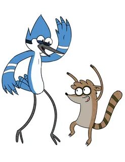 Check out this transparent Regular Show Mordecai and Rigby h