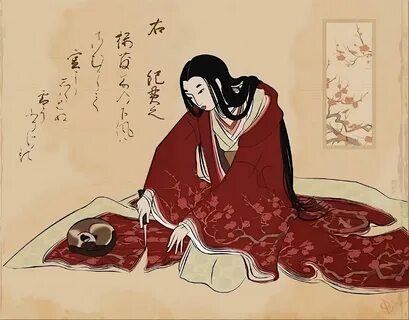 Japanese woman cuts off the hem of her kimono
