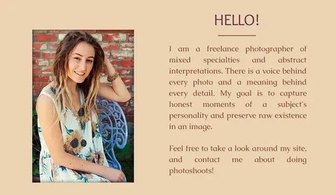 Information about Emily Rose Marshall from her photography site 