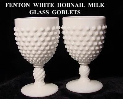 FENTON White Hobnail Milk Glass Goblets For Sale Antiques.co