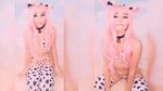 Belle delphine sexy dancing in spotted stockings and swimsui